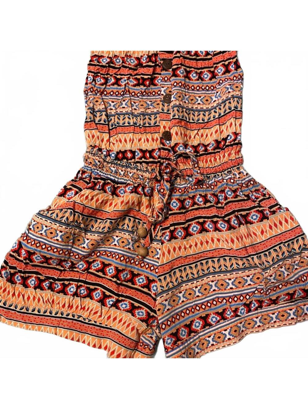 Nana USA Aztec print tube top romper Size S